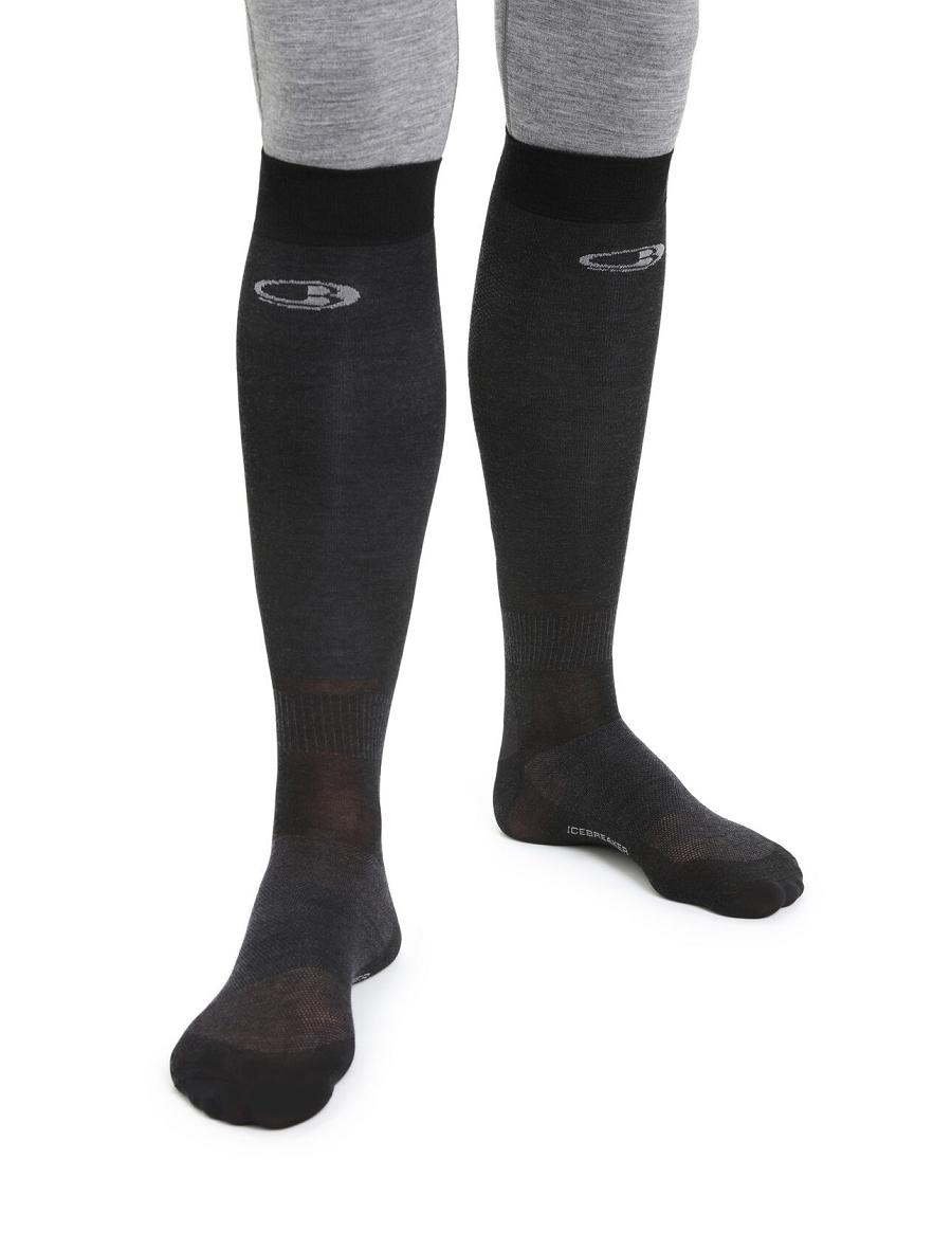 Chaussettes Icebreaker Merino Snow Liner Over the Calf Homme Noir | FR 1015GSOL